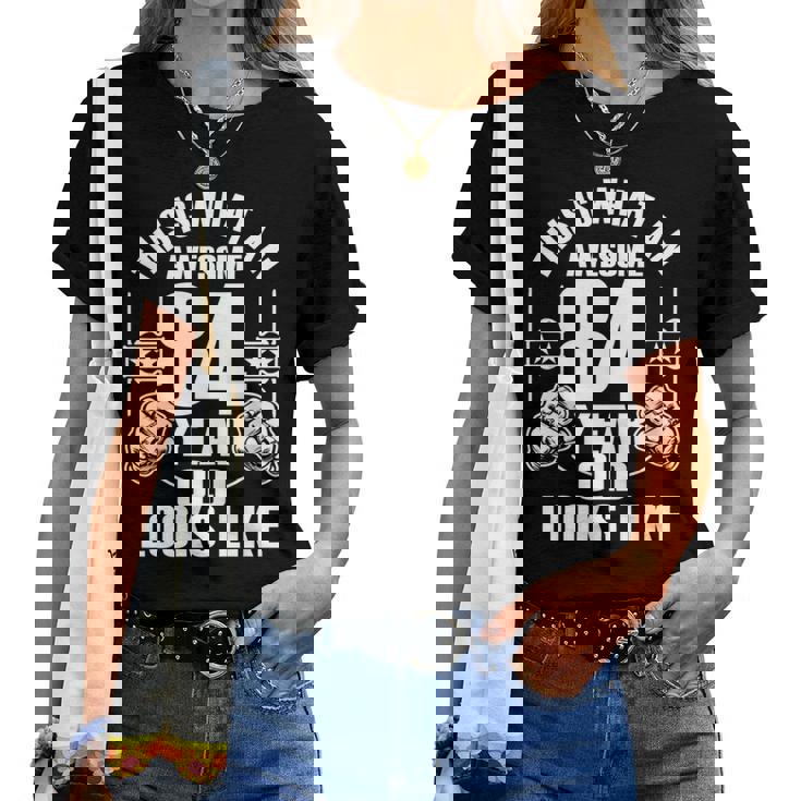 男性、女性、84歳の誕生日への84歳の誕生日プレゼント 長袖tシャツ レディースTシャツ