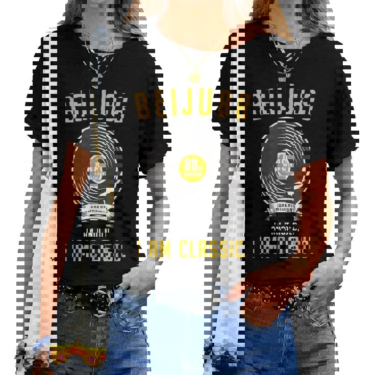 米寿祝い レトロ 音楽好き レコード好き 父 男性 女性 88歳お祝い I'm Not Old I'm Classic レディースTシャツ