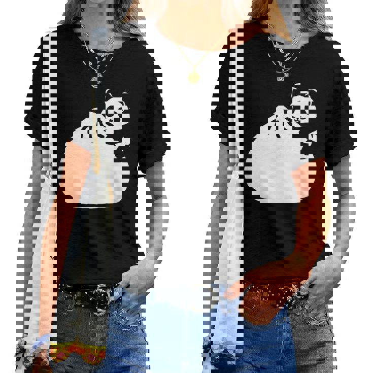 肉まんとパンダ かわいい チャイナ Pork Bunpanda レディースTシャツ