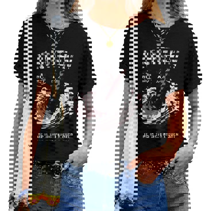 還暦祝い サーフィン 波 海好き 父 男性 女性 60歳 Time Is A Wave I'm Theurfer レディースTシャツ