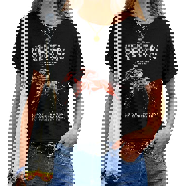 還暦祝い 競馬好き うま 馬好き 父 母 男性 女性 60歳お祝い Life's Race Always Chase レディースTシャツ