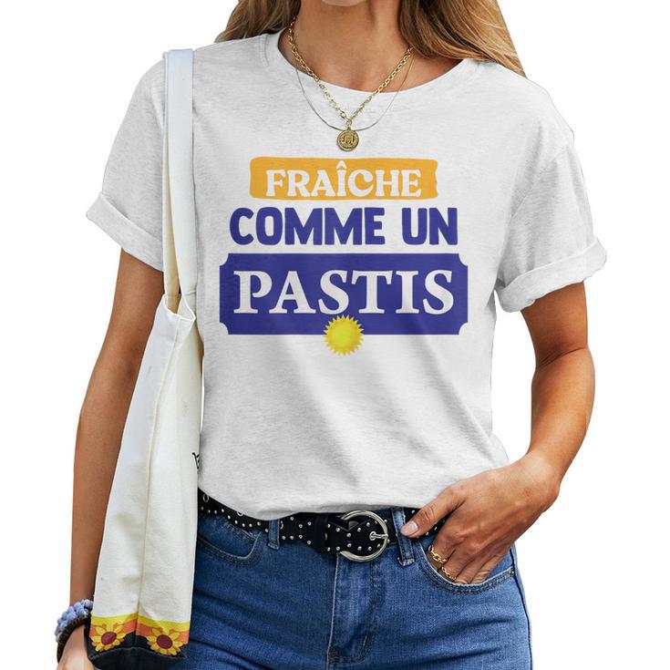 T-shirt Humour 'Fraîche Comme Un Ricard' - Col En V - Humour Beauf, Apéro - Pour Soirées, Festivals