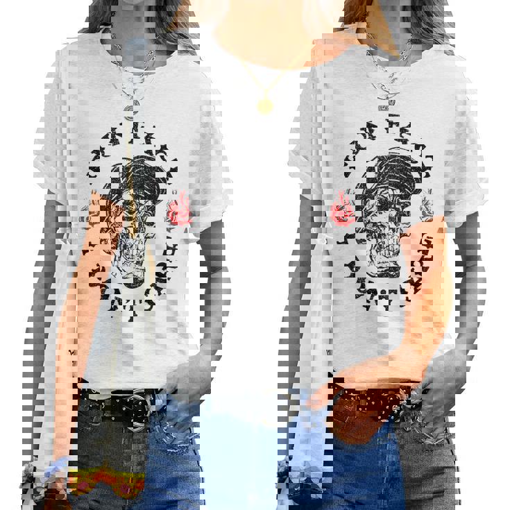 Fun Fact I Don't Care Skeleton Sarcastic On Back Women T-shirt