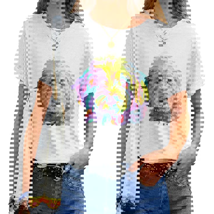 Goldendoodle ギフト ラブラドゥードル Cockapoo Mom カラフル ポップアート レディースTシャツ