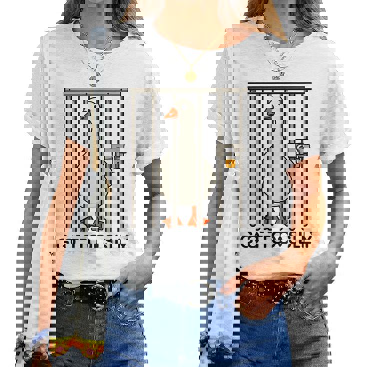 Goose Got Tooilly Hilariousilly Goose Gese Duck Meme レディースTシャツ