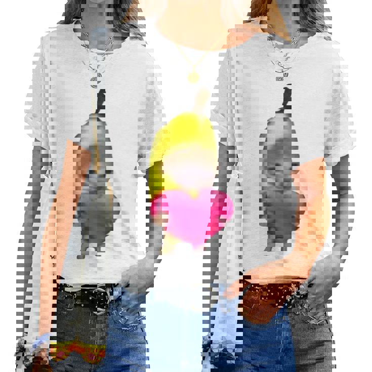 Happy Banana Cat レディースTシャツ