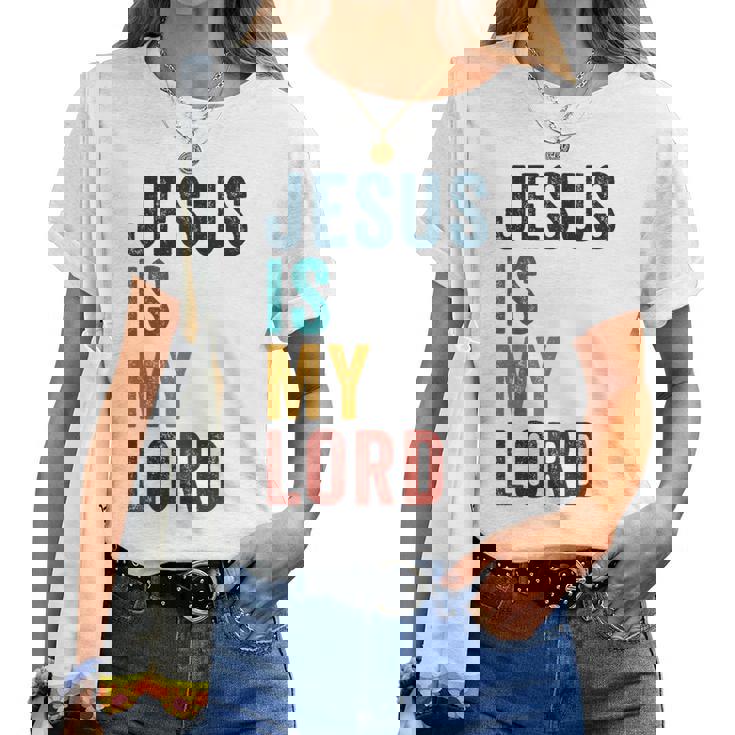Jesus Is My Lord – Christian Faithintage Graphic レディースTシャツ