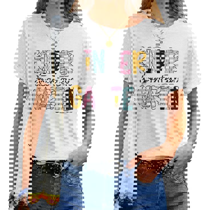 Kindergarten Dream Team Back To School Teacher Student Women T-shirt Kindergarten Dream Team Back To School Teacher Student Women T-shirt