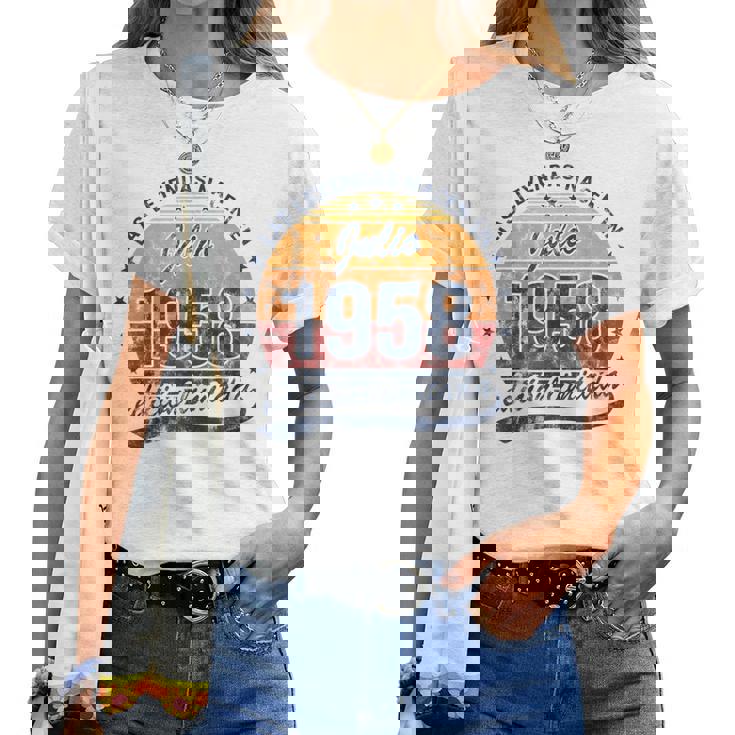 Las Leyendas Nacen En Julio 1958 Hombre Retro Camiseta de mujer