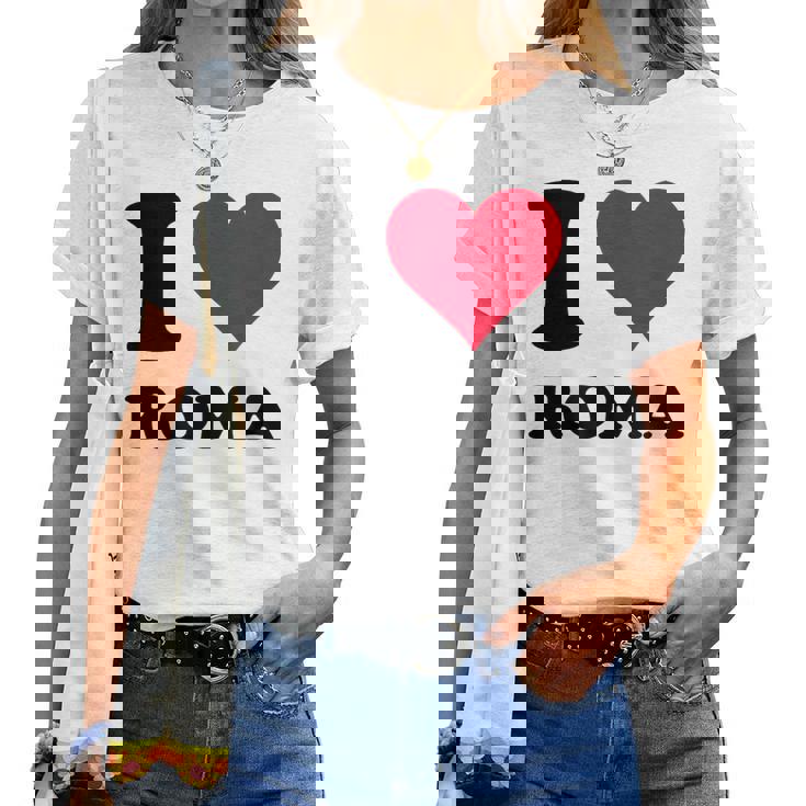 I Love Roma レディースTシャツ