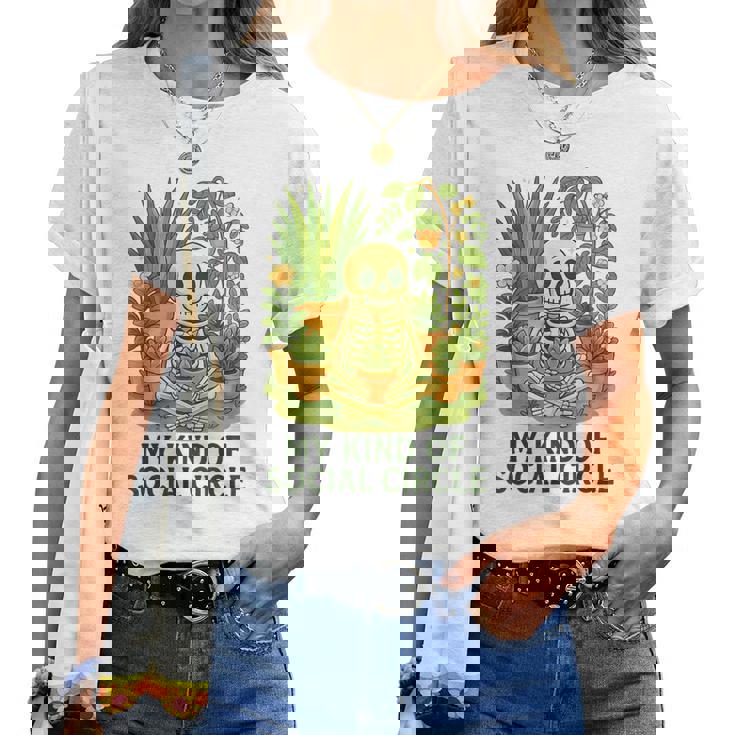 My Kind Ofocial Circle Plantkeleton ユーモア レディースTシャツ