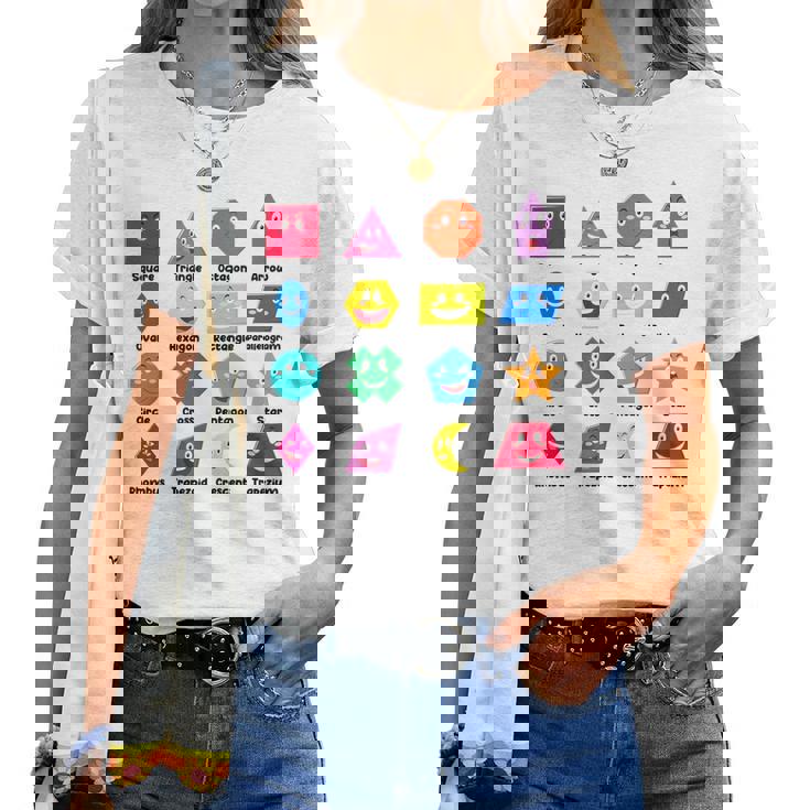 Pre-K Teachershape Learning 教育者向け 算数の日 レディースTシャツ