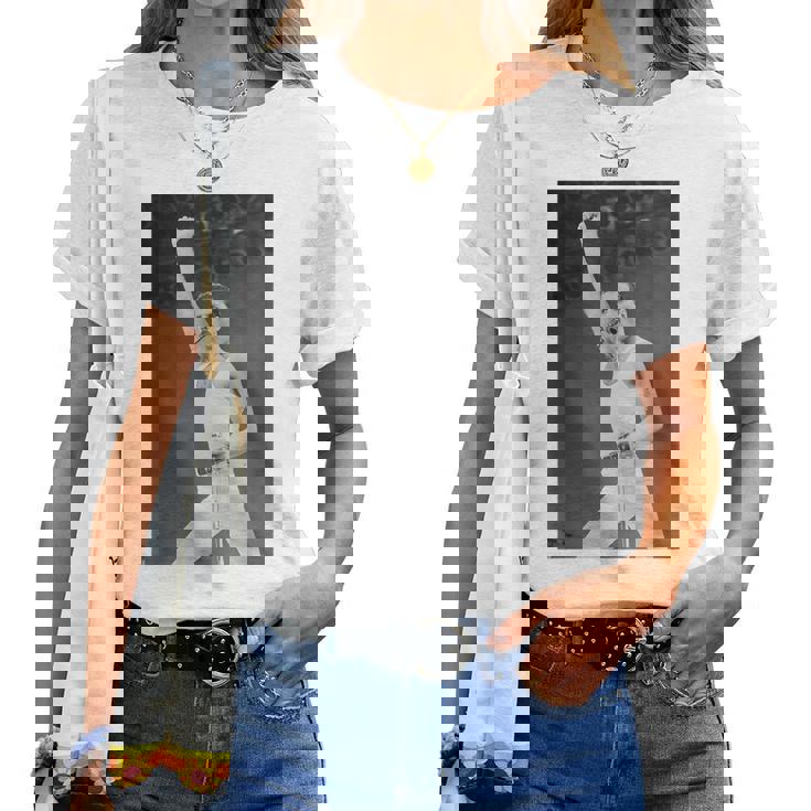 Queen Live Aid フレディ・マーキュリー・ウェンブリー・スタジアム 1985 レディースTシャツ