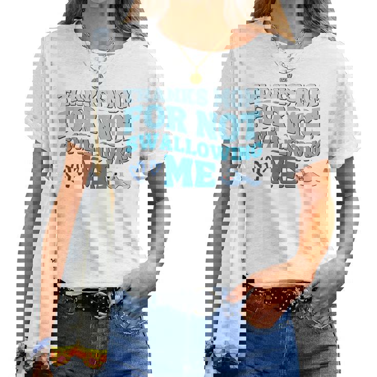 Thank Mom For Notwallow Me 娘 息子 母の日 レディースTシャツ