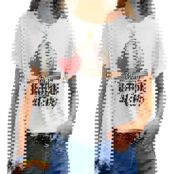 That's My Grandson Out There Baseball Grandma Women T-shirt