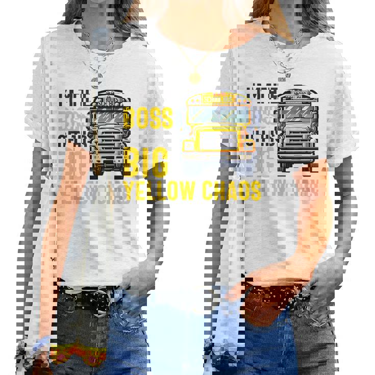 おかしなスクールバス運転手感謝 男性 女性 退職 レディースTシャツ