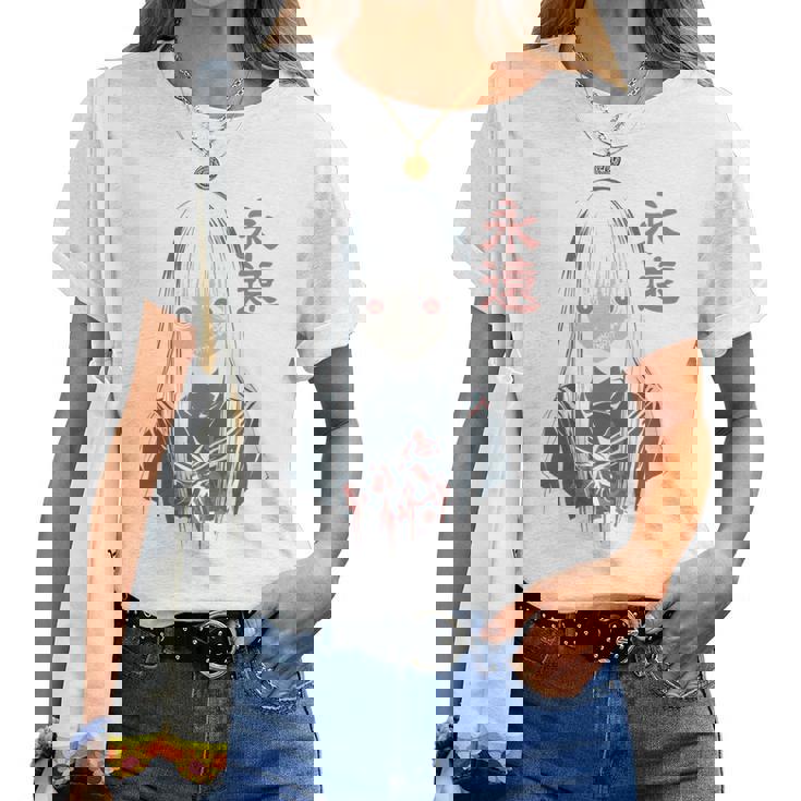 アニメ ホラーガール 美的 ソフト グランジ ワイフ 日本人 女の子 長袖tシャツ レディースTシャツ