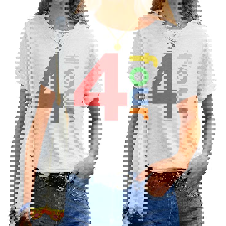 キッズ 4歳の誕生日シャツ 男の子 女の子 4歳 4歳 4歳 パーティー レディースTシャツ