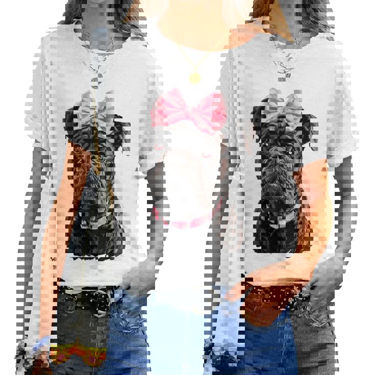 コケット ボウケーン コルソ 犬 ママ ピンクリボン 女の子 レディースTシャツ