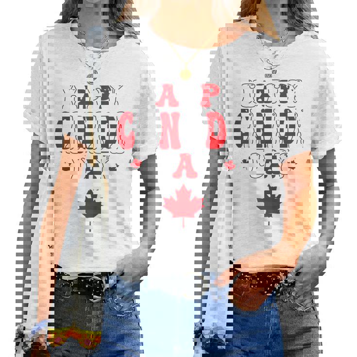 ハッピーカナダデー カナダメープル カナダの女性 メンズ キッズ レディースTシャツ