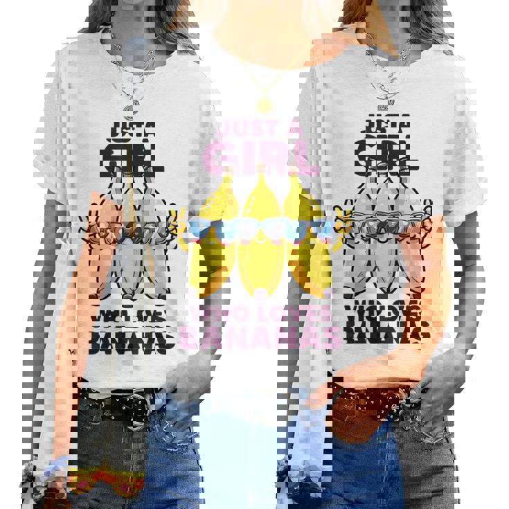 バナナ好きな女の子だけフルーツファニーイエローバナナ好き レディースTシャツ