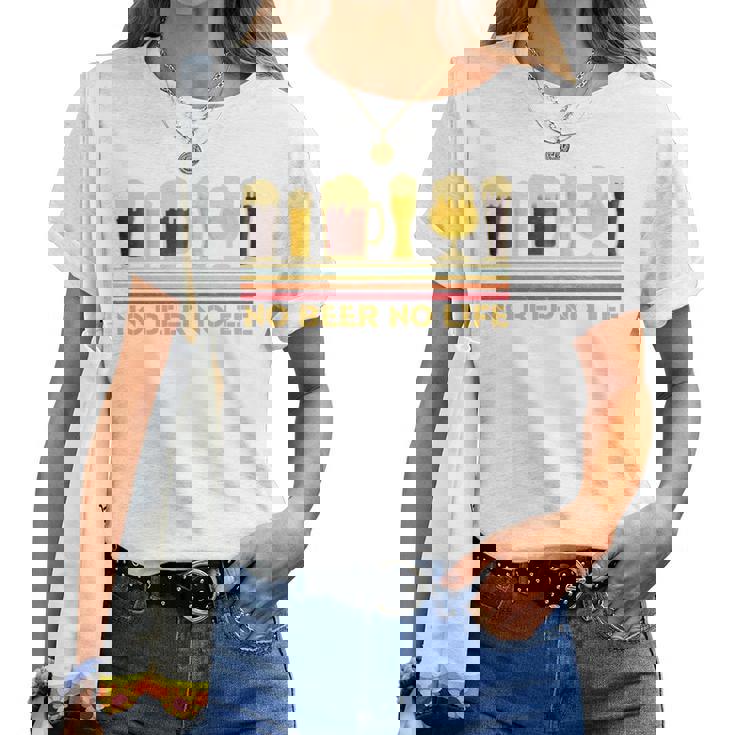 ビール 酒 面白いtシャツ No Beer No Life 飲み おもしろ 飲み会 のんべえ メンズ ネタ 服 長袖tシャツ レディースTシャツ
