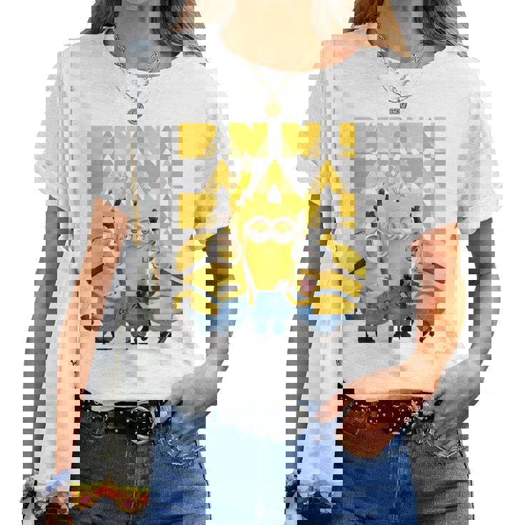 ミニオン Banana×4 レディースTシャツ