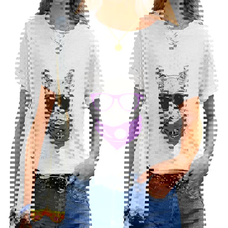 古希祝い ねこ サングラス 父 男性 女性 母 猫好き 古希 お祝い 70歳 おもしろ おもろい かっこいい レディースTシャツ