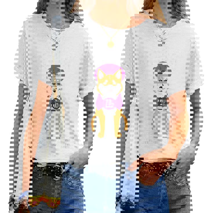 古希祝い 犬 柴犬 ちゃんちゃんこ 男性 女性 犬好き 70歳 Dog Days Best Days レディースTシャツ