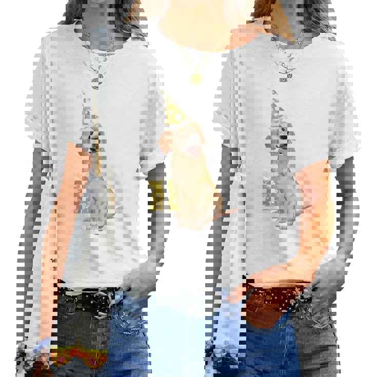 喜寿祝い 犬好き 男性 女性 父 母 喜寿 お祝い 77歳 かわいい 犬 ゴールデンレトリバー おもしろ レディースTシャツ