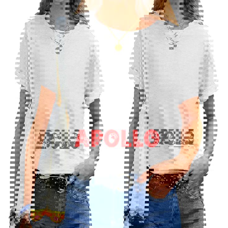 犬の名前 アポロ All In Need Is Coffee My Dog Named Apollo 長袖tシャツ レディースTシャツ