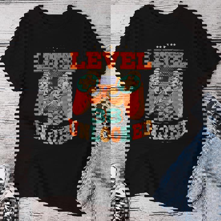 38歳の誕生日プレゼント 38歳 男性と女性、ビデオゲーム 1983年生まれ レディースTシャツ 面白い贈り物