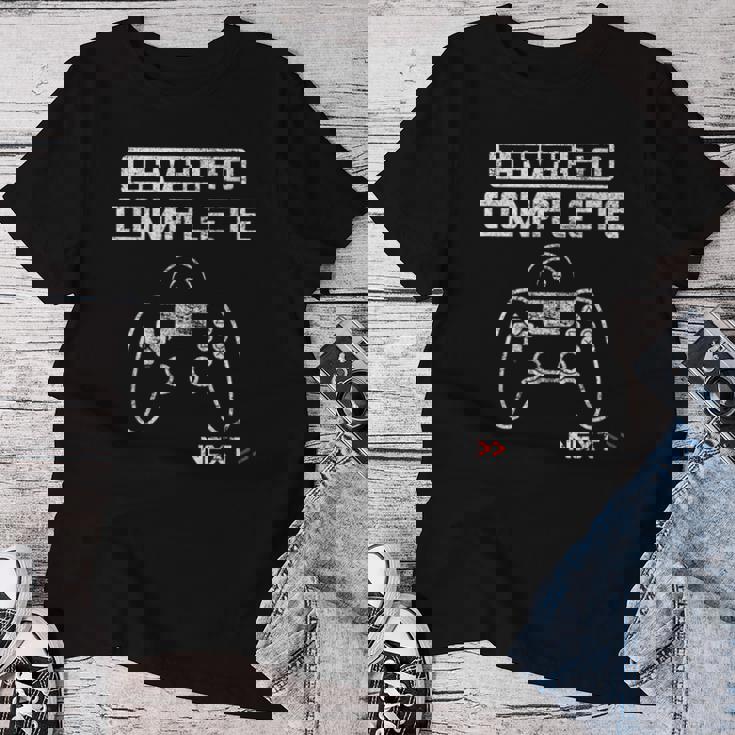 40歳の誕生日プレゼント Level 40 Complete 贈り物 男性用、女性用 レディースTシャツ 面白い贈り物