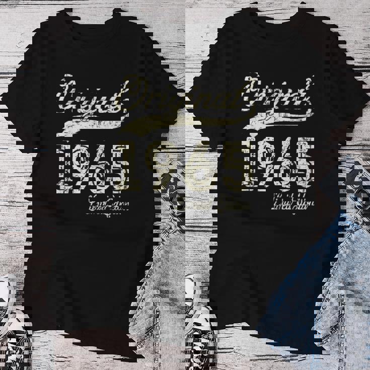 60Th Birthday Womenintage 1965 Original Parts レディースTシャツ 面白い贈り物