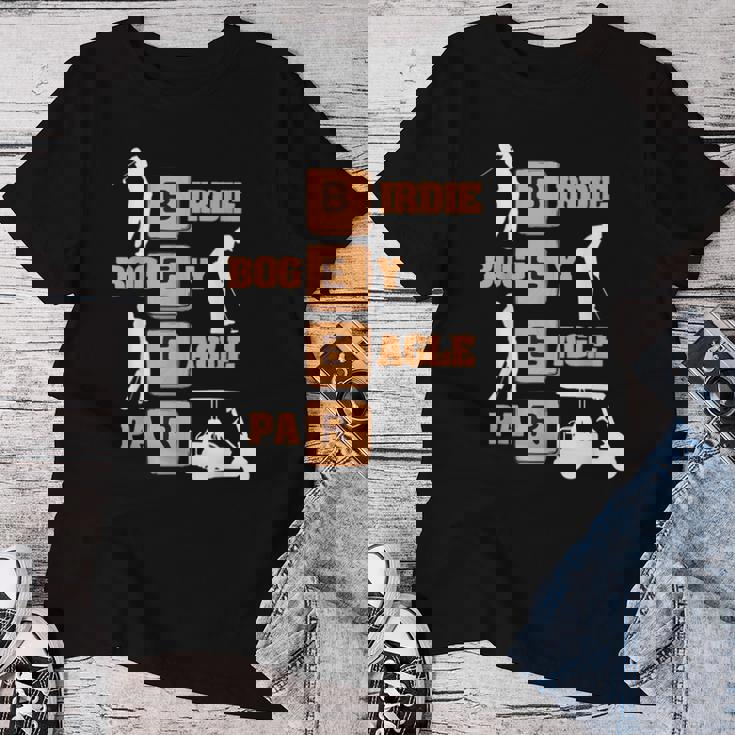 Birdie Bogey Eagle Par Beer ゴルフボール 面白いゴルファー レディースTシャツ 面白い贈り物