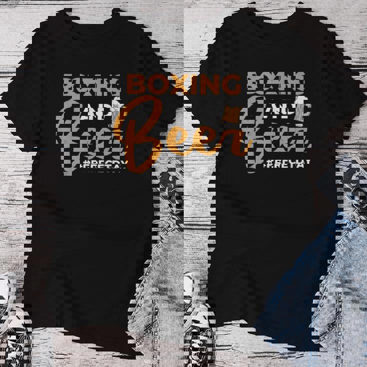 Boxing And Beer Perfectday ボクサー・ボクシング レディースTシャツ 面白い贈り物