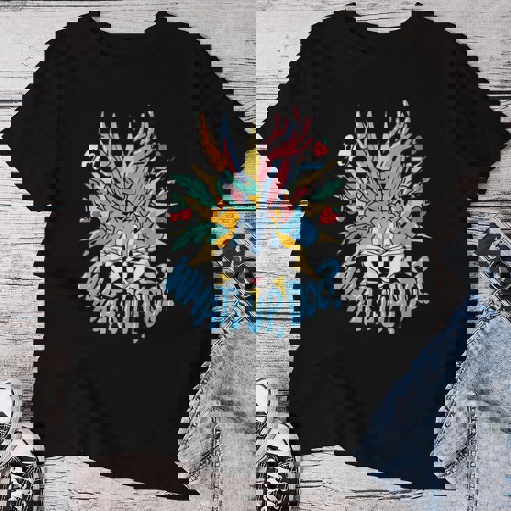 Bugs Bunny What's Up Doc レディースTシャツ 面白い贈り物