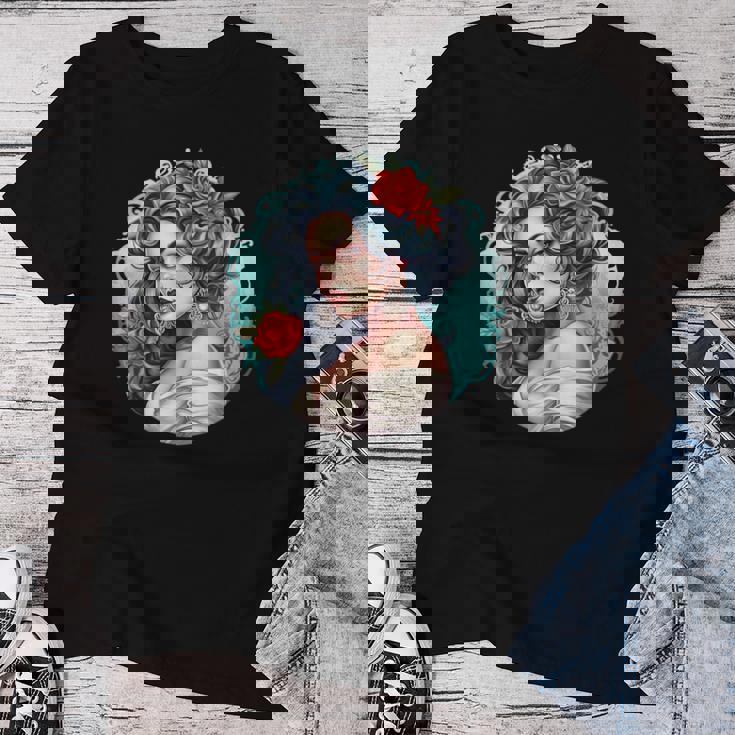 Chicano Girl メキシコ系アメリカ人 シカーノ ヒスパニック ラティーナ レディースTシャツ 面白い贈り物