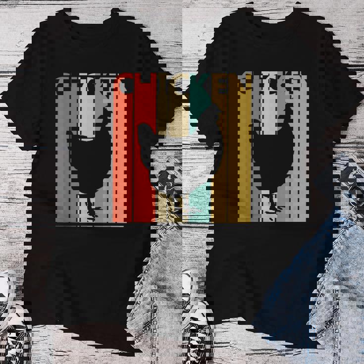 Chicken ニワトリ 動物 レディースTシャツ 面白い贈り物