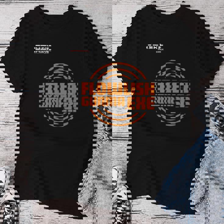 Flowlish GunmaExe_2_戸澗 ちひろ レディースTシャツ 面白い贈り物