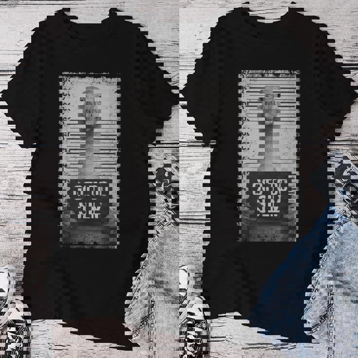 Goose Gotilly Meme 動物愛好家 マグショット 男の子 女の子 レディースTシャツ 面白い贈り物