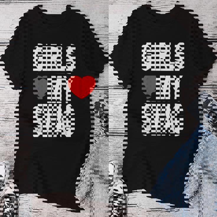 Girls Love Mywag シャツ おもしろい言葉 ガールズ Love Mywag レディースTシャツ 面白い贈り物