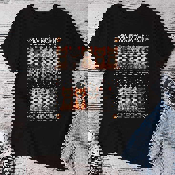 Godays I Am Christian 聖書詩 猫好き クリスチャン レディースTシャツ 面白い贈り物