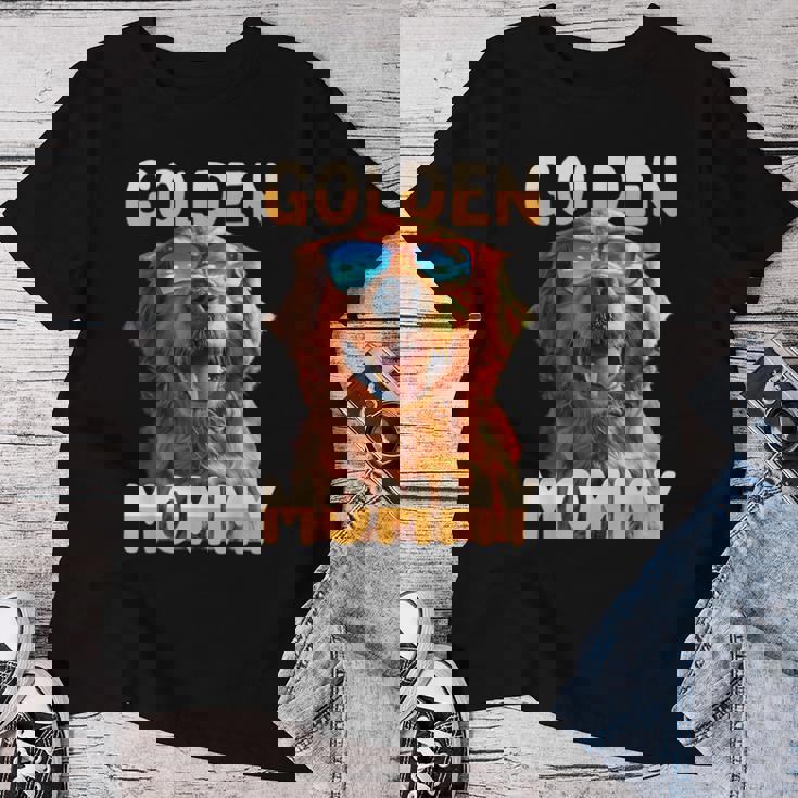 Golden Mommyゴールデン・ママ 母の日 ゴールデンレトリバー・ママ レディースTシャツ 面白い贈り物