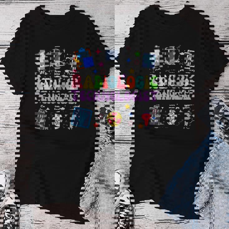 Groovy 放射線技師アート メンズ レディース X線技術 レディースTシャツ 面白い贈り物