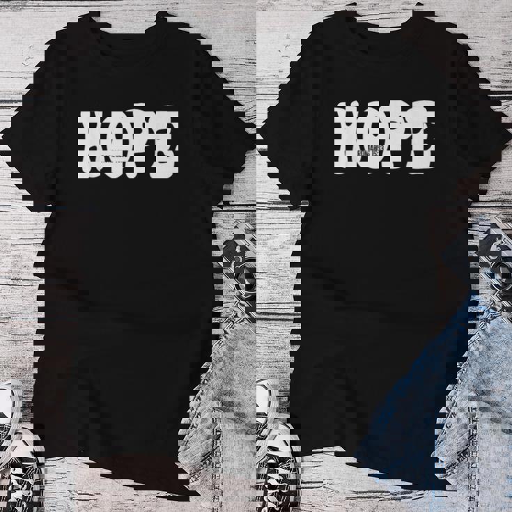 Hope Romans 15 13 レトロ グルービー 面白い クリスチャン 信仰 聖書 J レディースTシャツ 面白い贈り物