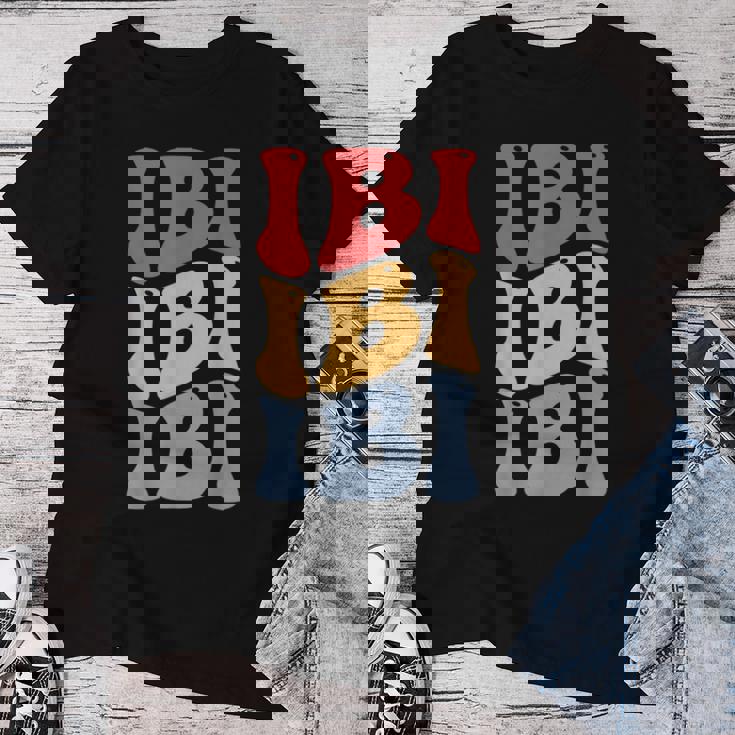 Ibi City Groovy レトロ レディースTシャツ 面白い贈り物