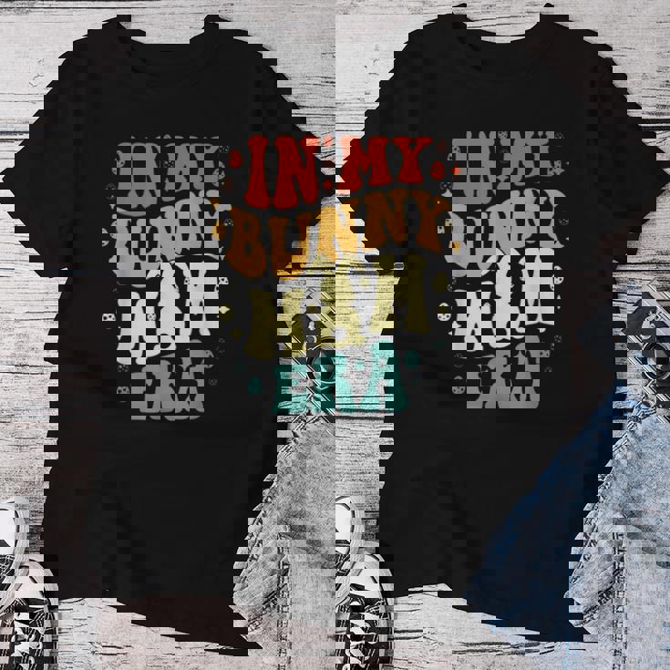 In My Bunny Mom Era ヴィンテージ イースターデー 母の日 レディースTシャツ 面白い贈り物