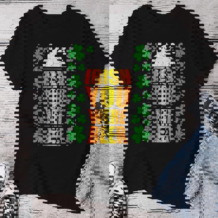 Irish You Were Beer 聖パトリックの日 ビアマグ 面白い レディースTシャツ 面白い贈り物