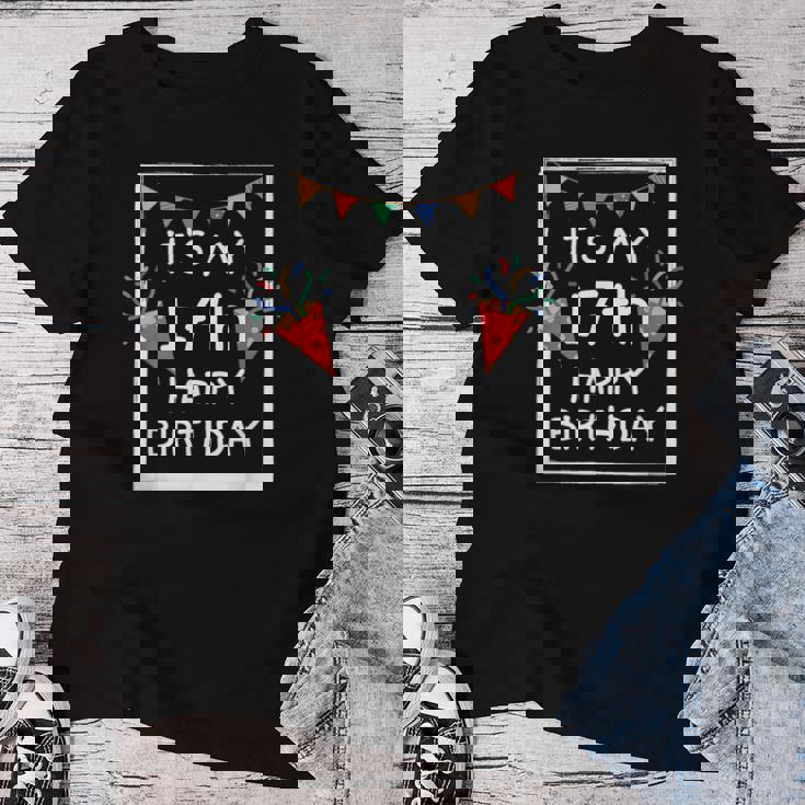 It's My 17Th Birthday Happy 17歳 誕生日 男の子 女の子 レディースTシャツ 面白い贈り物